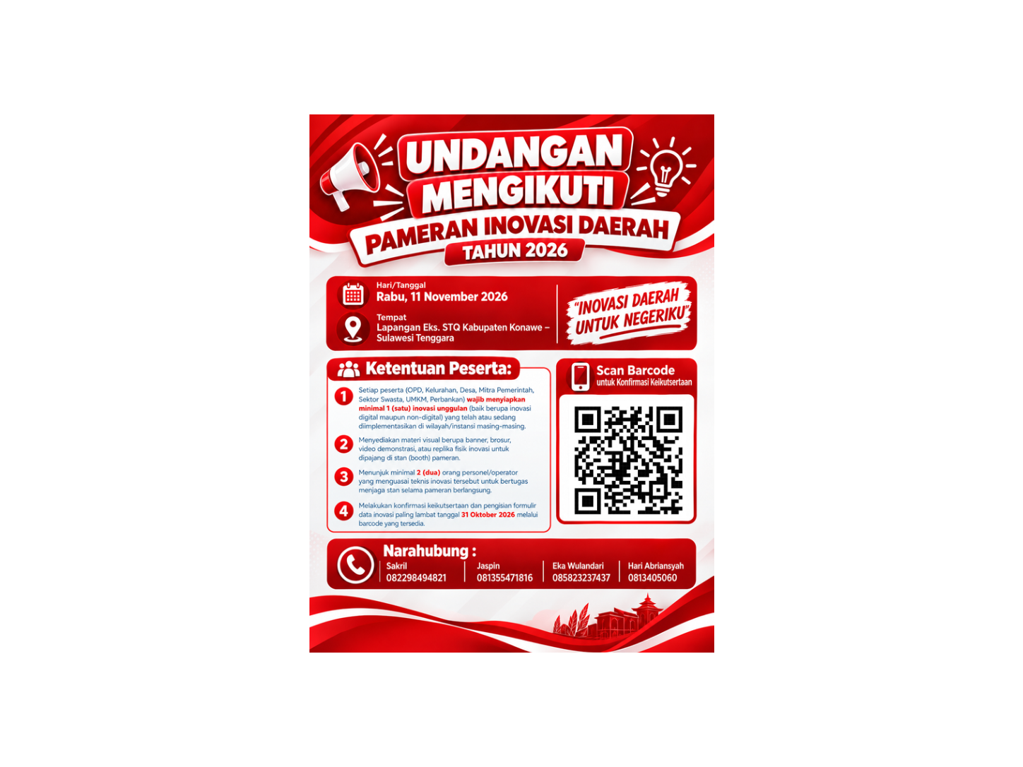 Pameran Inovasi Daerah Tahun 2026 Dengan Tema "Inovasi Daerah Untuk Negeriku