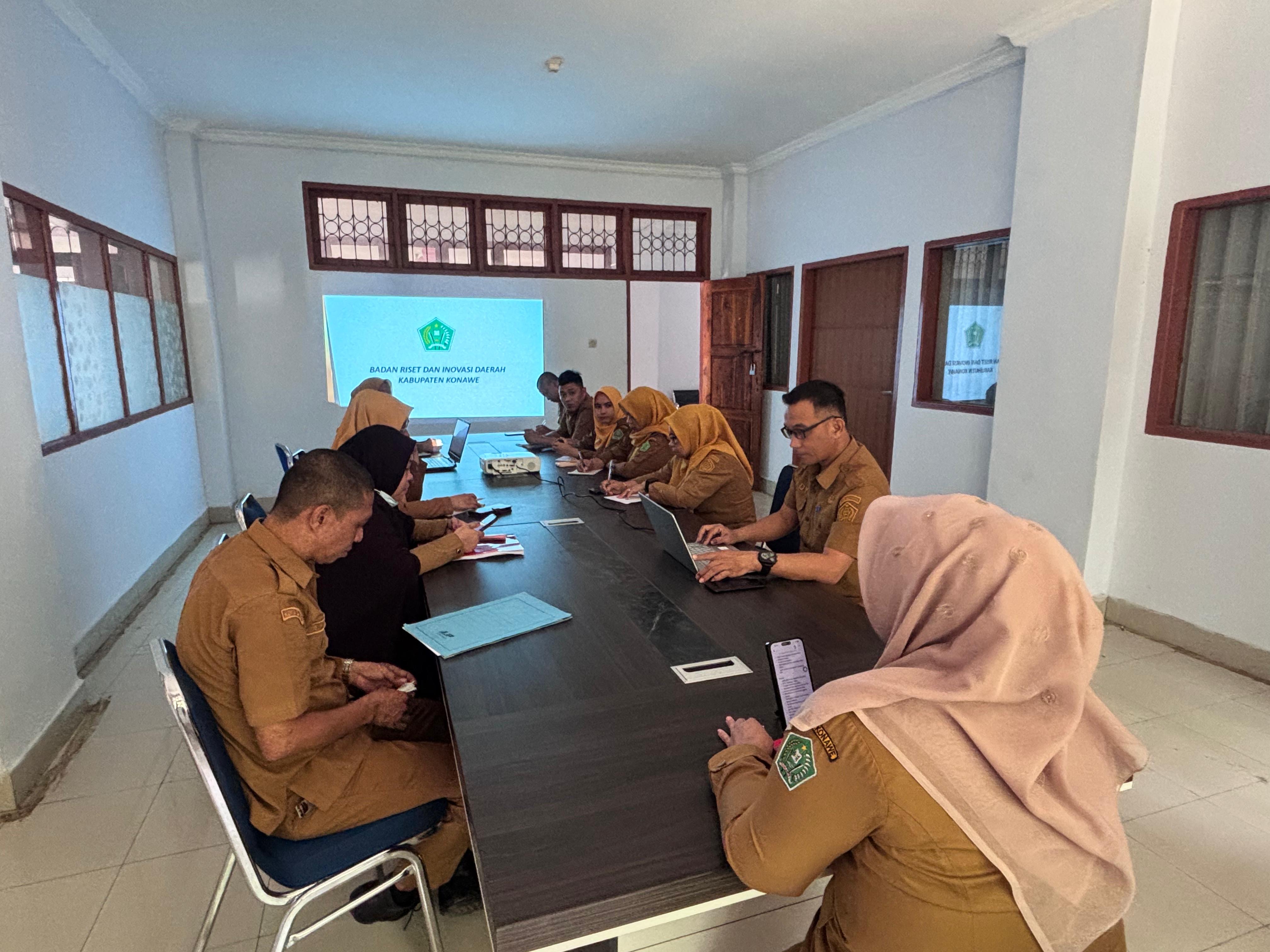 Rapat Internal Bidang Inovasi Dan Teknologi BRIDA Konawe