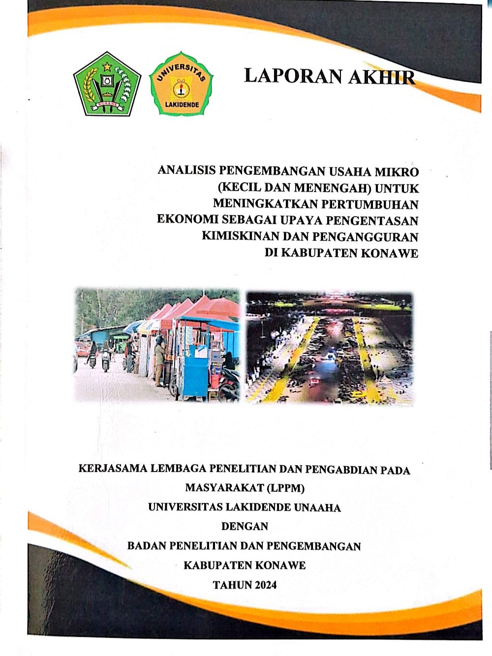 Thumbnail ANALISIS PENGEMBANGAN UMKM UNTUK MENINGKATKAN PERTUMBUHAN EKONOMI SEBAGAI UPAYA PENGENTASAN KEMISKINAN DAN PENGANGGURAN DI KABUPATEN KONAWE
